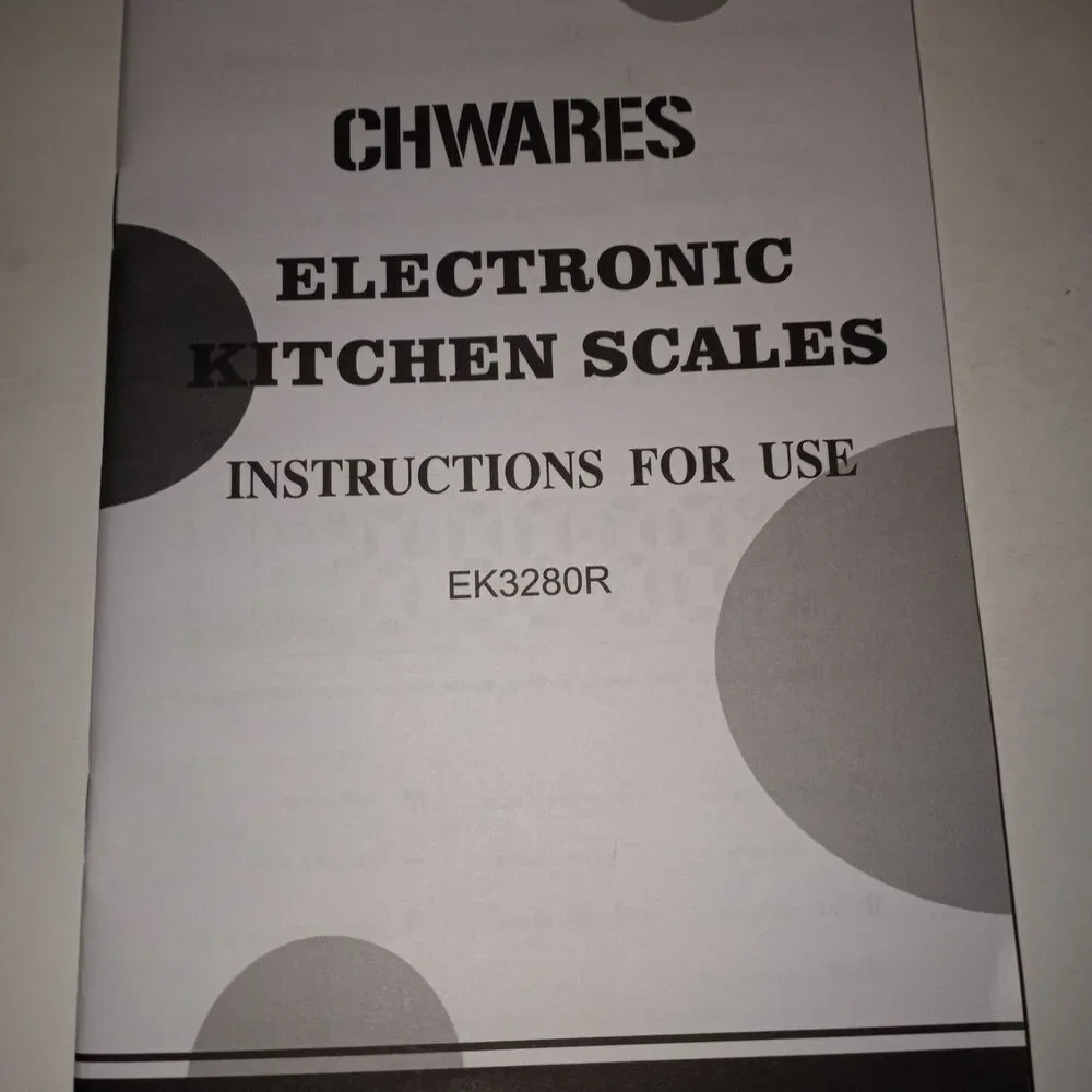 Chwares Digital Kitchen Scale Rechargeable USB Stainless Steel Bowl NIB